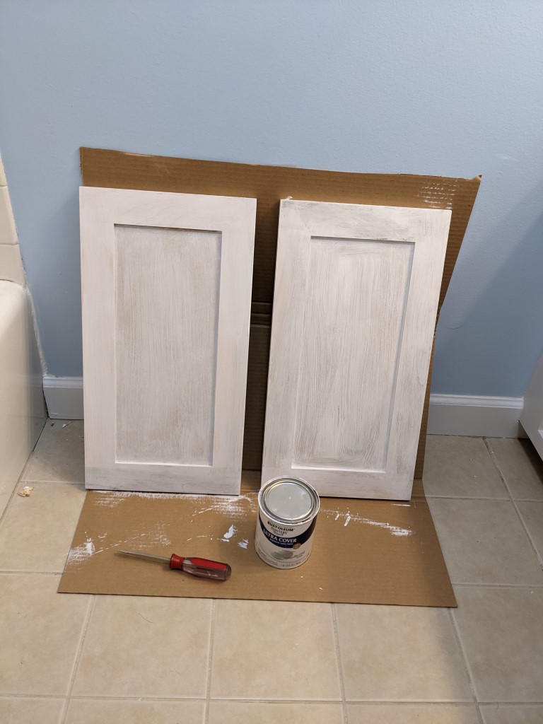 VANITY-DOORS-BEING-PAINTED REMODELING A BATHROOM (2)